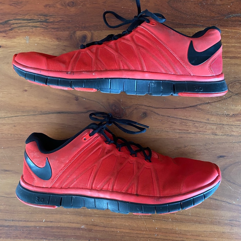 Nike Free Trainers‎ Red Black Shoes men’s size 14